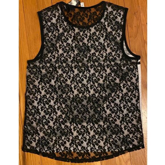 Express Lace Back Sequin Print Tank Size Small - Picture 3 of 5